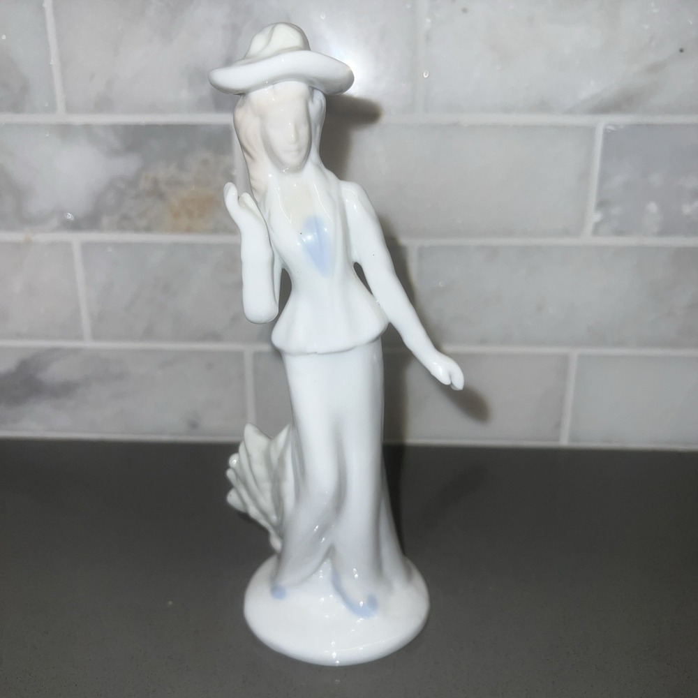 Lovely 7" Porcelain Victorian Style Lady Figurine